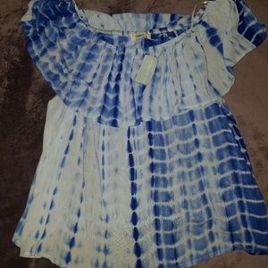 Woven off the shoulder top